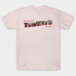 Greetings from Toronto in Canada Vintage style retro souvenir T-Shirt